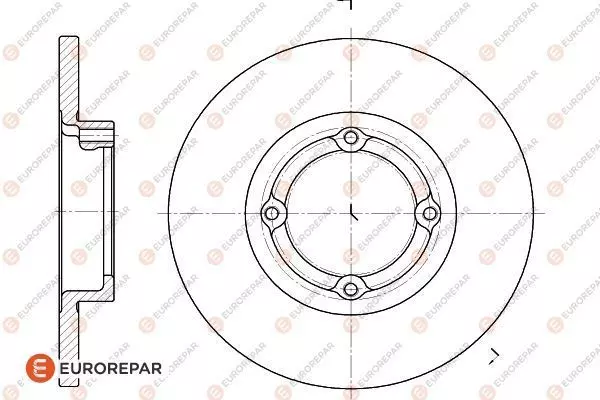 Диск тормозной EUROREPAR 1618870180
