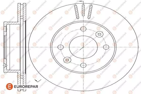 Диск тормозной EUROREPAR 1618870480
