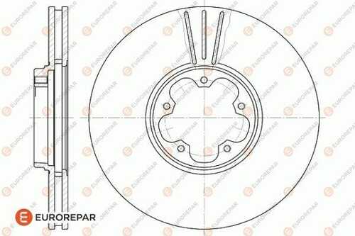 Диск тормозной ford transit 2.3 16v 00 front d294x24 EUROREPAR 1618871580