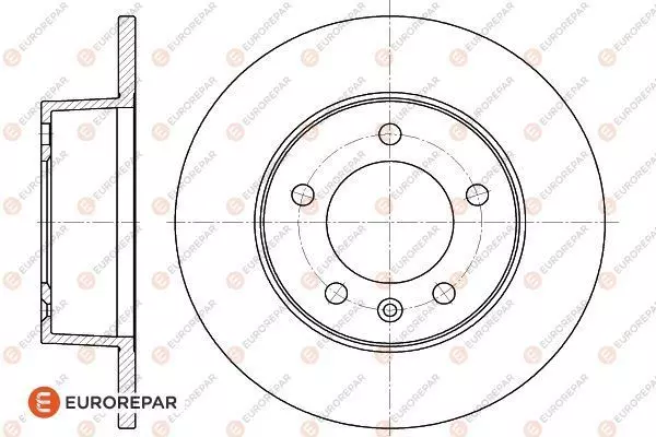 Тормозной диск EUROREPAR 1618872080
