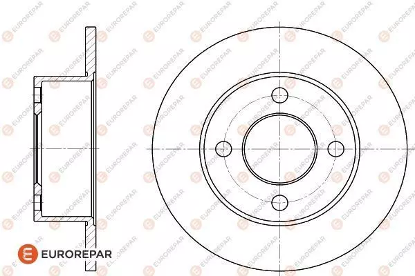 Диск тормозной EUROREPAR 1618874580