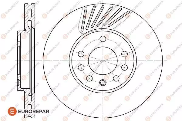 Диск тормозной EUROREPAR 1618876780