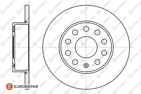 Диск тормозной EUROREPAR 1618882080
