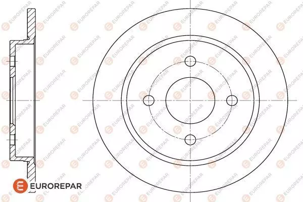 Диск тормозной EUROREPAR 1618884380