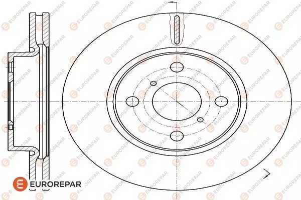Диск тормозной EUROREPAR 1618890180