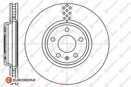 Диск тормозной audi a4 (8k2 b8) 1.8 tfsi 2007 front EUROREPAR 1622807780
