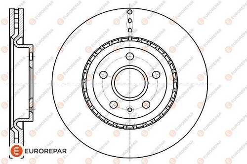 Диск тормозной opel insignia a (g09) 1.4 (68) 2008 front EUROREPAR 1622807980