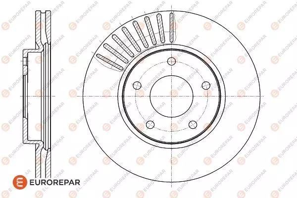 Диск тормозной EUROREPAR 1622814580