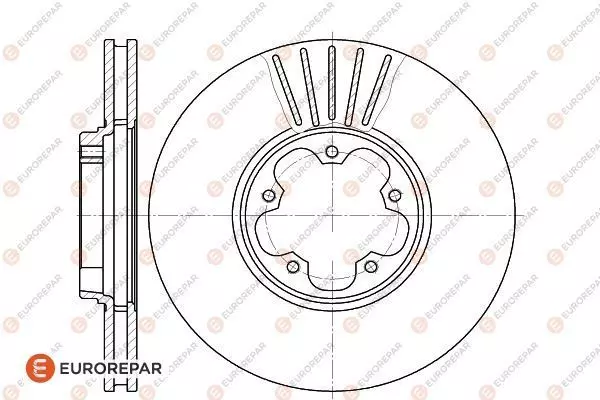 Диск тормозной EUROREPAR 1622815880
