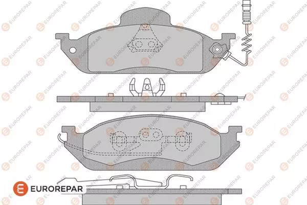 Колодки тормозные дисковые EUROREPAR 1623060280