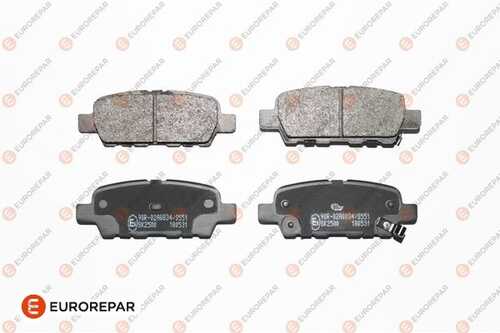 Колодки тормозные дисковые nissan juke (f15) 2010 rear EUROREPAR 1639378380