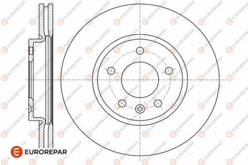 Диск тормозной chevrolet cruze (j300) 1.4 2009 front EUROREPAR 1642762580