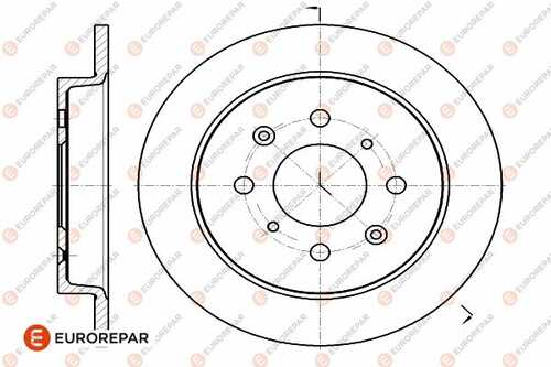 Диск тормозной honda fit iii (ge gg gp) 1.2 2007 EUROREPAR 1642772480