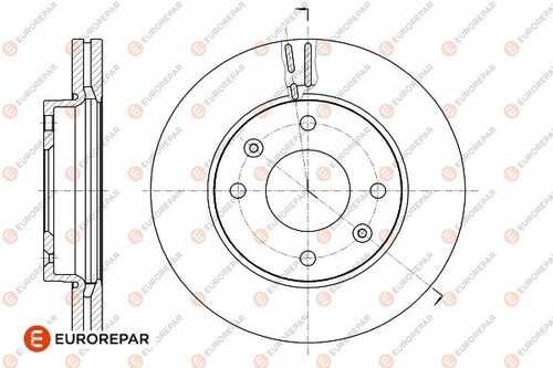 Диск тормозной hyundai sonata 2.0-2.7 v6 01 kia magentis (gd ms) 2.0-2.5 v6 2001 front d257 x 25 EUROREPAR 1642779280