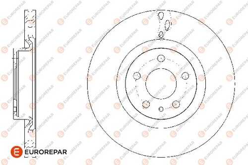 Диск тормозной fiat 500l (351 352 ) 0.9-1.4 1.3d-1.6d multijet 12 front d284x22 EUROREPAR 1667850580