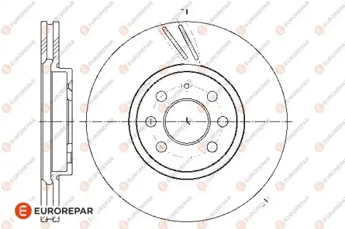 Диск тормозной opel astra classic (a04) 1.4 (l48) 09 EUROREPAR 1667850780