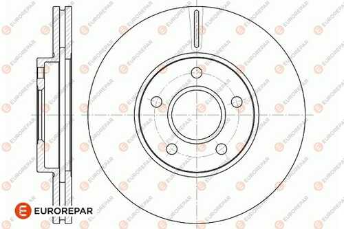 Диск тормозной ford tourneo connect 1.8 16v 02 front EUROREPAR 1667855980