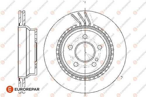 Диск тормозной mercedes-benz w211/glk (x204) 2.0-5.0 2.0-4.0cdi 02 rear d300mm x 22mm EUROREPAR 1667862280