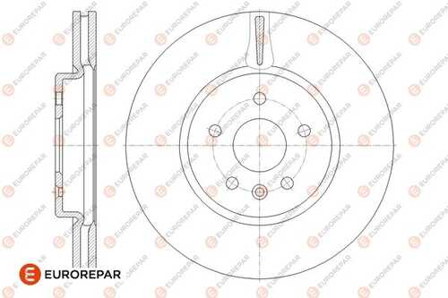 Диск тормозной opel mokka 12 front d300 x 26 EUROREPAR 1667864080