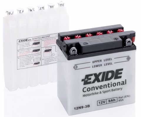 Стартерная аккумуляторная батарея EXIDE 12N9-3B