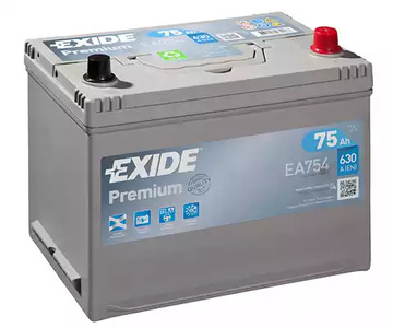 Стартерная аккумуляторная батарея premium EXIDE EA754