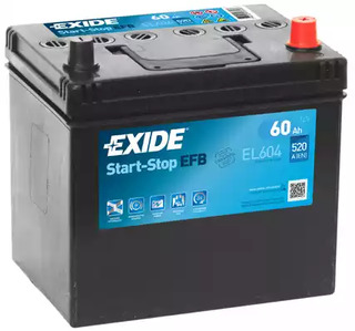 Стартерная аккумуляторная батарея efb EXIDE EL604