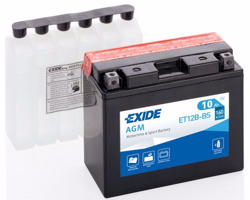 Стартерная аккумуляторная батарея exide agm EXIDE ET12B-BS