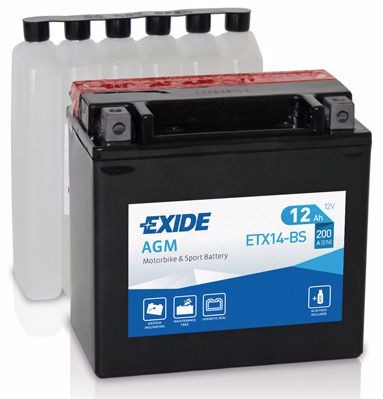 Стартерная аккумуляторная батарея exide agm EXIDE ETX14-BS