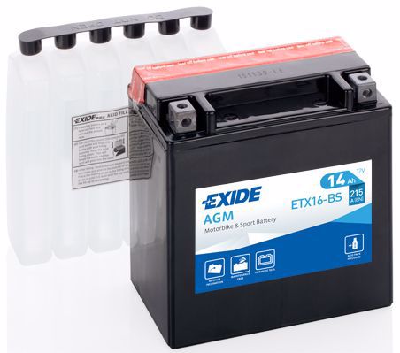 Аккумулятор для мототехники EXIDE ETX16-BS