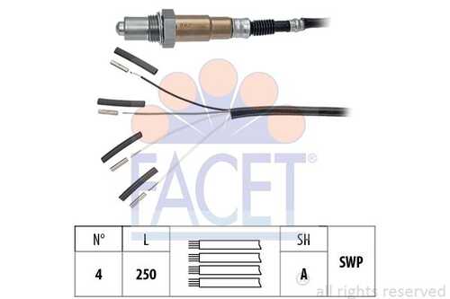 Лямбда-зонд 4-x универс. vw 99- FACET 10.8235