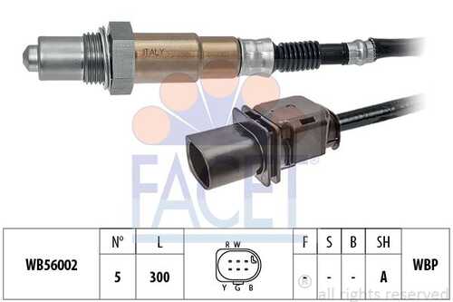 Лямбда-зонд 5-конт. l320мм citro c3/c4/c5 peugeot 308 14-1.6 08- FACET 10.8463