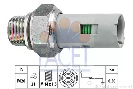 Датчик давления масла FACET 7.0151