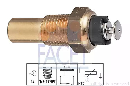 Датчик температура охлаждающей жидкости made in italy - oe equivalent