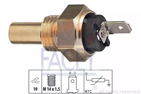 Датчик температура охлаждающей жидкости made in italy - oe equivalent