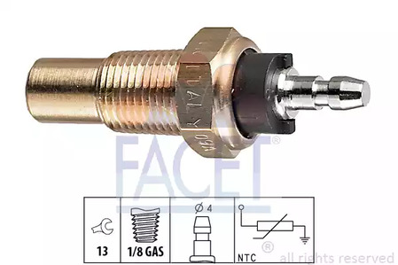 Датчик температура охлаждающей жидкости made in italy - oe equivalent