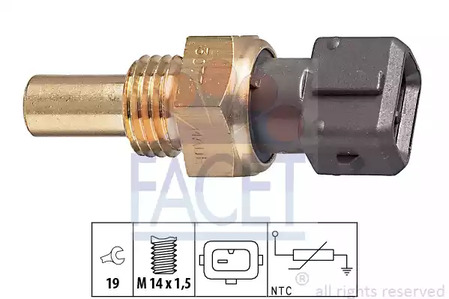Датчик температура охлаждающей жидкости made in italy - oe equivalent