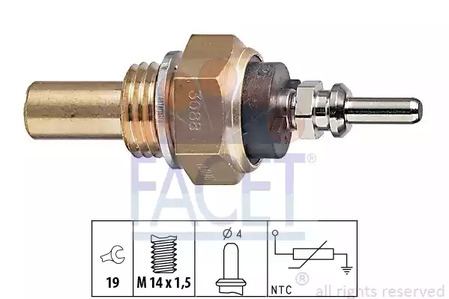 Датчик температура охлаждающей жидкости made in italy - oe equivalent