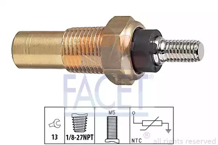 Датчик температура охлаждающей жидкости made in italy - oe equivalent
