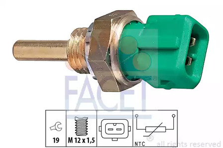 Датчик температура охлаждающей жидкости made in italy - oe equivalent
