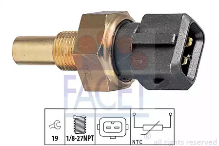 Датчик температура охлаждающей жидкости made in italy - oe equivalent