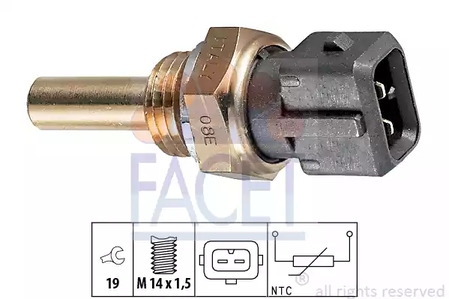 Датчик температура охлаждающей жидкости made in italy - oe equivalent