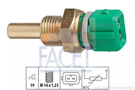 Датчик температура охлаждающей жидкости made in italy - oe equivalent