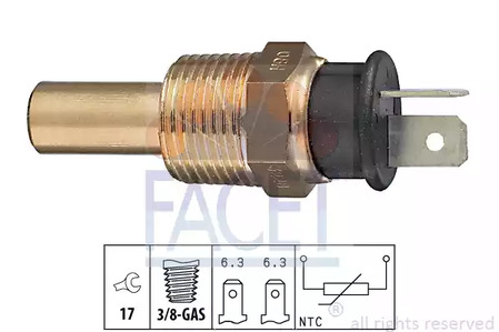 Датчик температура охлаждающей жидкости made in italy - oe equivalent