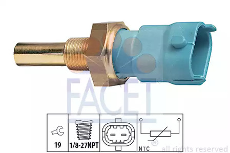 Датчик температуры охлаждающей жидкости FACET 7.3263