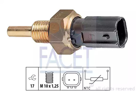 Датчик температура охлаждающей жидкости made in italy - oe equivalent
