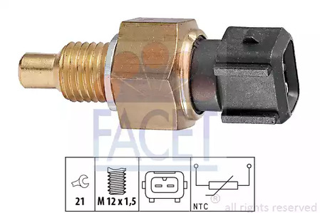 Датчик температура охлаждающей жидкости made in italy - oe equivalent