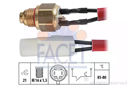 Термовыключатель вентилятора радиатора FACET 7.5065