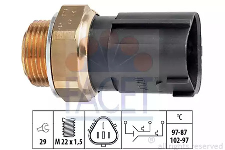Датчик включения вентилятора FACET 7.5690