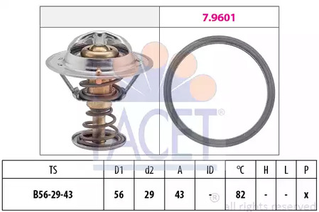Термостат охлаждающей жидкости FACET 7.8339