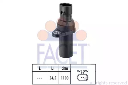 Датчик положения коленвала FACET 9.0378
